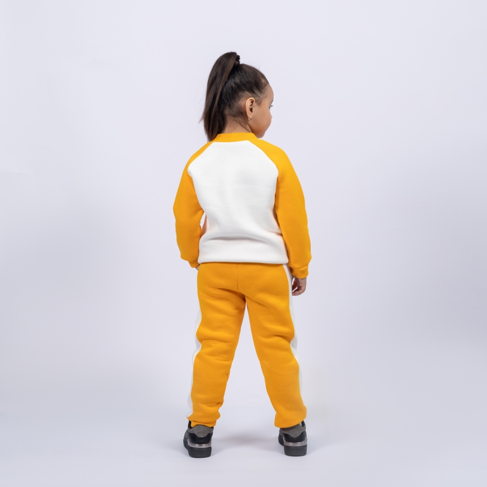 314-А. Свитшот + Штаны, апельсин, хлопок 65%, 35% ПЭ, 3-х нитка (начес) 98,104,110,116