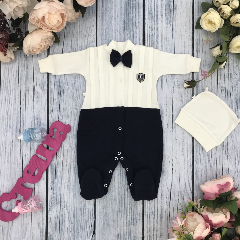 273-Т.С. Комбинезон с шапкой, хлопок 100% интерлок, темно-синий 56,62