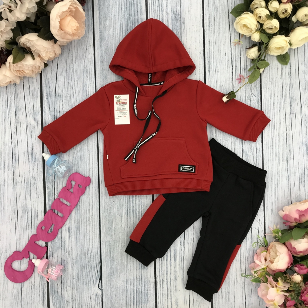 275-К. Костюм ясельный, хлопок 65%, 35% ПЭ, 3-х нитка (без начёса)  74,80,86,92