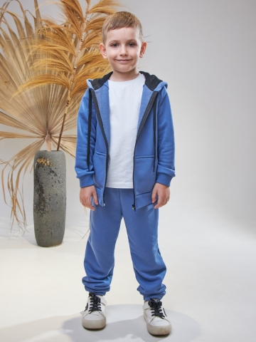 Купить оптом 328-ДЖ. Костюм детский  на молнии, джинса хлопок 65%, 35% ПЭ, 3-х нитка без начеса 80,86,92 в Воронеже