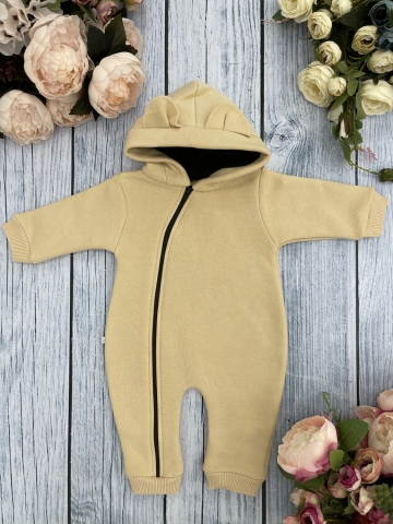 Купить оптом 308-СЛ. Комбинезон с капюшоном, хлопок 65%, 35% ПЭ, 3-х нитка с начесом + интерлок 62,68,74,80 в Воронеже