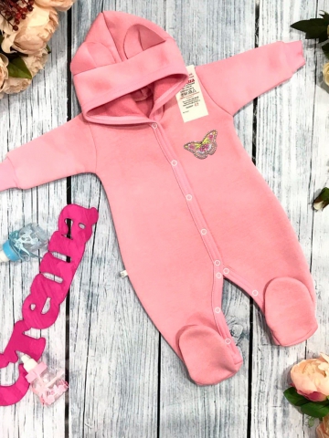 Купить оптом 145. Комбинезон ясельный, хлопок 65%, 35% ПЭ, футер 3-х нитка с начёсом 62.68,74 в Воронеже